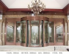 南京豪华两翼自动旋转门案例_南京甘泉湖度假酒店项目